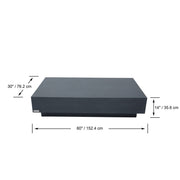 Elementi Home Tevere GFRC Concrete Coffee Table, Multiple Sizes & Colors Side Table Elementi   