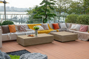 Elementi Home Colorado Concrete Coffee Table, Multiple Shapes & Colors Coffee Table Elementi Rectangular Sunlight Yellow 