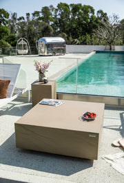 Elementi Home Colorado Concrete Coffee Table, Multiple Shapes & Colors Coffee Table Elementi Medium Square Sunlight Yellow 