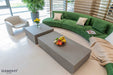 Elementi Home Colorado Concrete Coffee Table, Multiple Shapes & Colors Coffee Table Elementi Rectangular Space Grey 