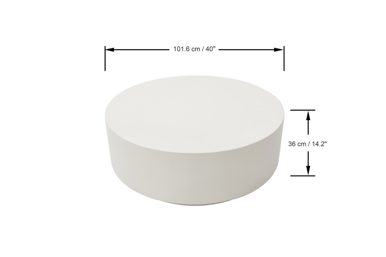 Elementi Home Rome Concrete Round Coffee Table, Multiple Colors & Sizes Coffee Table Elementi   