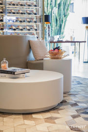 Elementi Home Rome Concrete Round Coffee Table, Multiple Colors & Sizes Coffee Table Elementi   