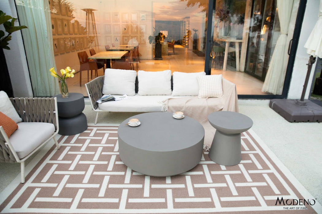 Elementi Home Rome Concrete Round Coffee Table, Multiple Colors & Sizes Coffee Table Elementi   