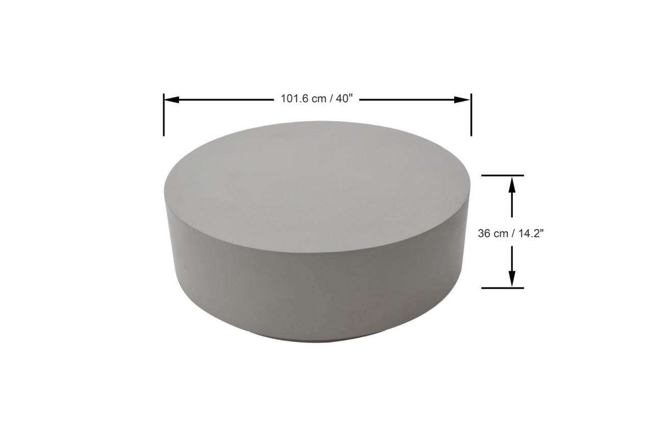 Elementi Home Rome Concrete Round Coffee Table, Multiple Colors & Sizes Coffee Table Elementi   