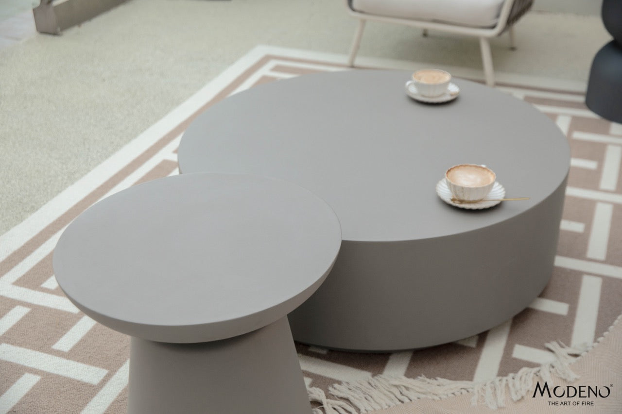 Elementi Home Rome Concrete Round Coffee Table, Multiple Colors & Sizes Coffee Table Elementi   