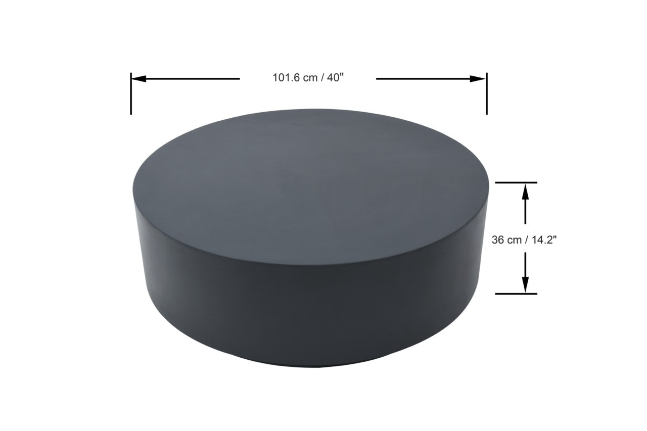 Elementi Home Rome Concrete Round Coffee Table, Multiple Colors & Sizes Coffee Table Elementi   