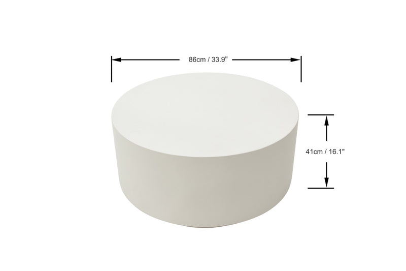 Elementi Home Rome Concrete Round Coffee Table, Multiple Colors & Sizes Coffee Table Elementi   
