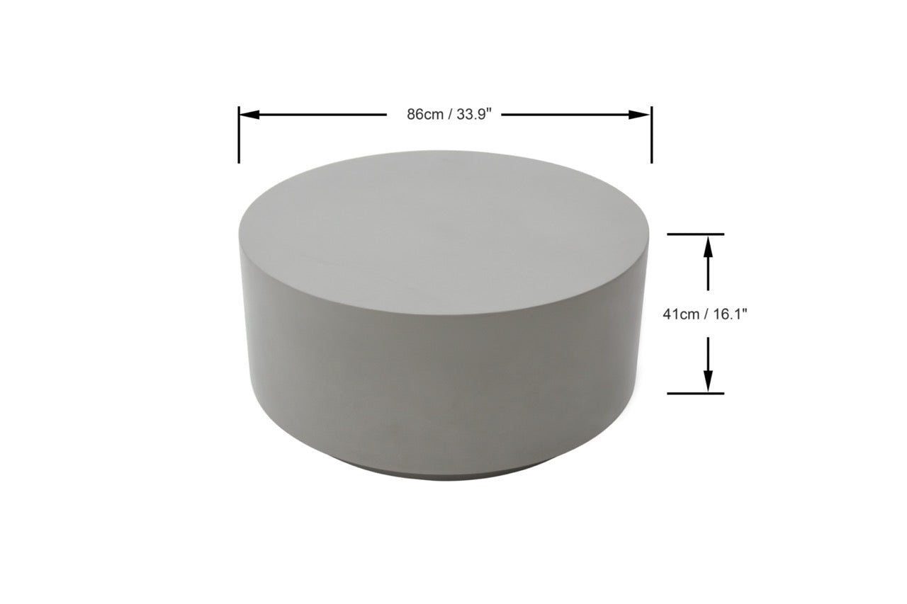 Elementi Home Rome Concrete Round Coffee Table, Multiple Colors & Sizes Coffee Table Elementi   