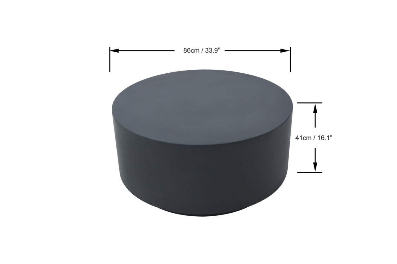 Elementi Home Rome Concrete Round Coffee Table, Multiple Colors & Sizes Coffee Table Elementi   