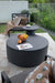 Elementi Home Rome Concrete Round Coffee Table, Multiple Colors & Sizes Coffee Table Elementi Medium Slate Black 