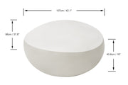 Elementi Home Ikaria Concrete Round Coffee Table Coffee Table Elementi   