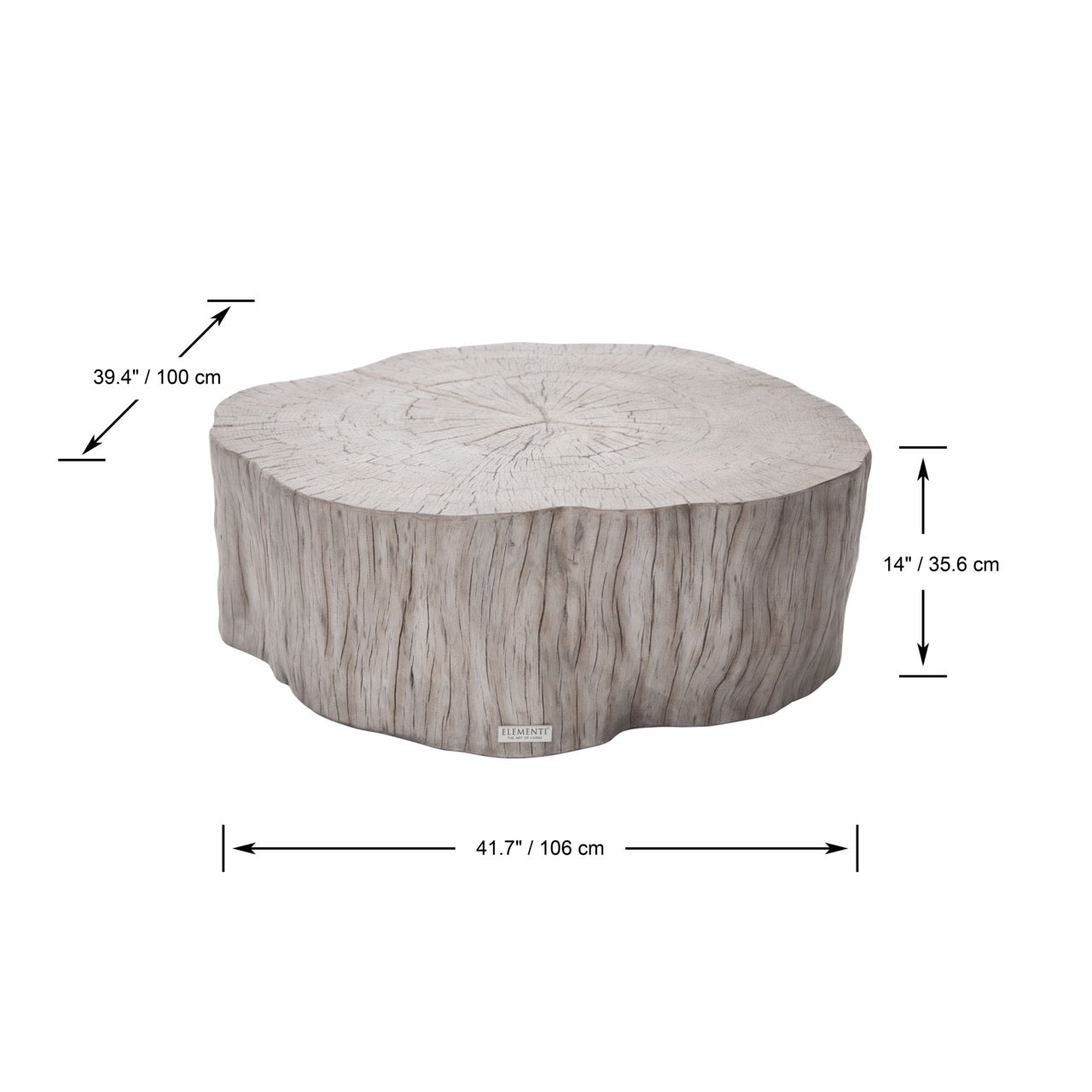 Elementi Home Daintree Concrete Square Coffee Table Coffee Table Elementi   