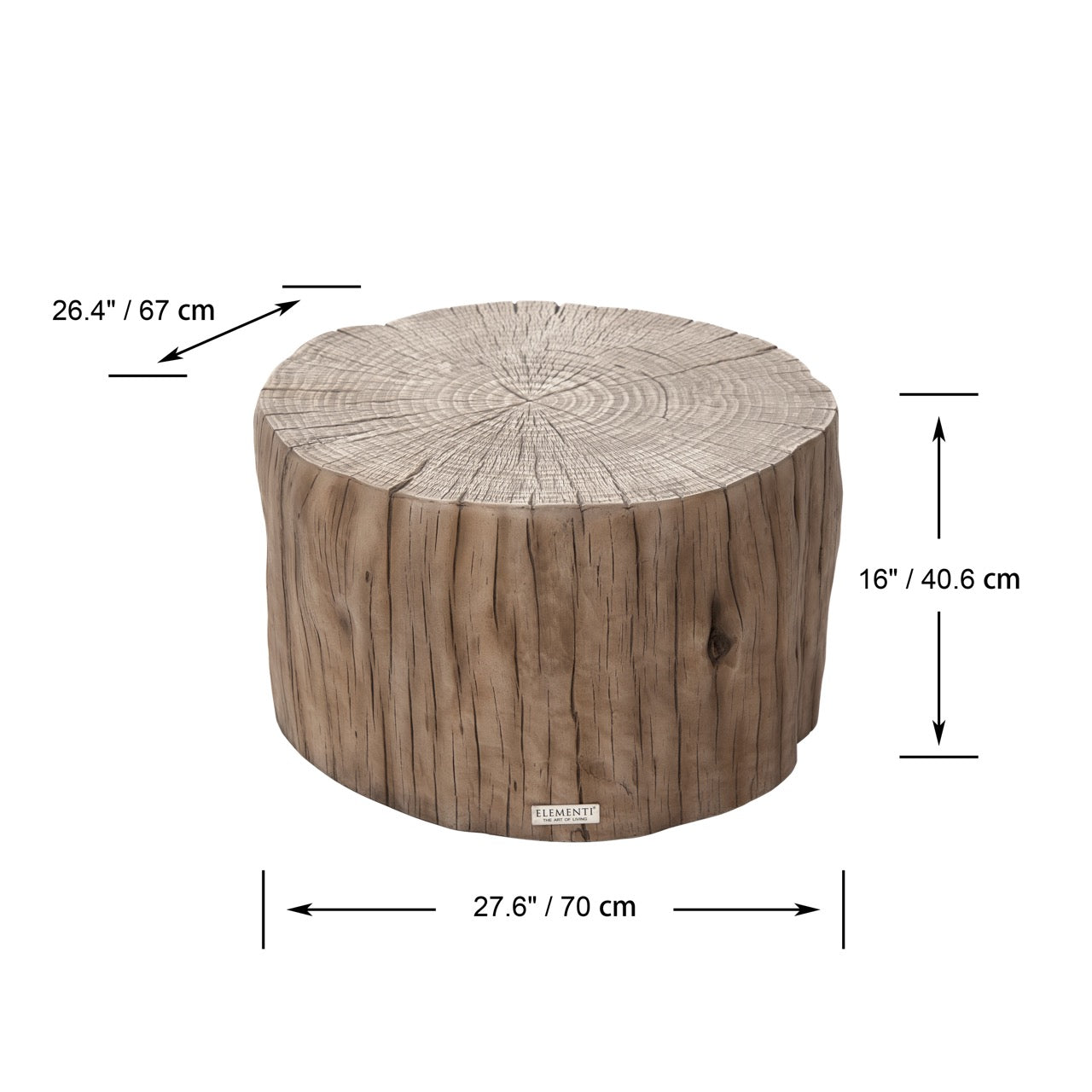 Elementi Home Daintree Concrete Square Coffee Table Coffee Table Elementi   