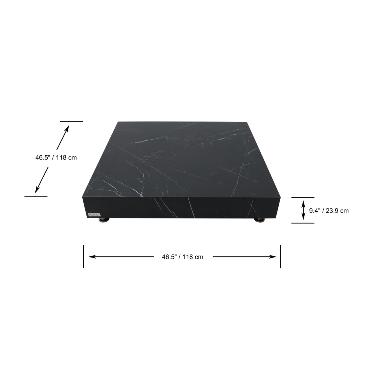 Elementi Home Sofia Marble Porcelain Coffee Table Coffee Table Elementi   