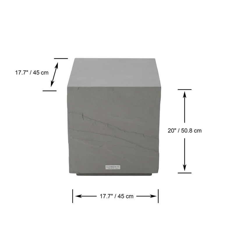Elementi Home Colorado Concrete Square Side Table Side Table Elementi   