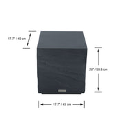 Elementi Home Colorado Concrete Square Side Table Side Table Elementi   