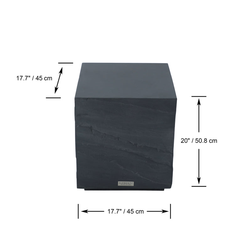 Elementi Home Colorado Concrete Square Side Table Side Table Elementi   