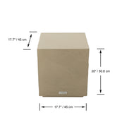 Elementi Home Colorado Concrete Square Side Table Side Table Elementi   