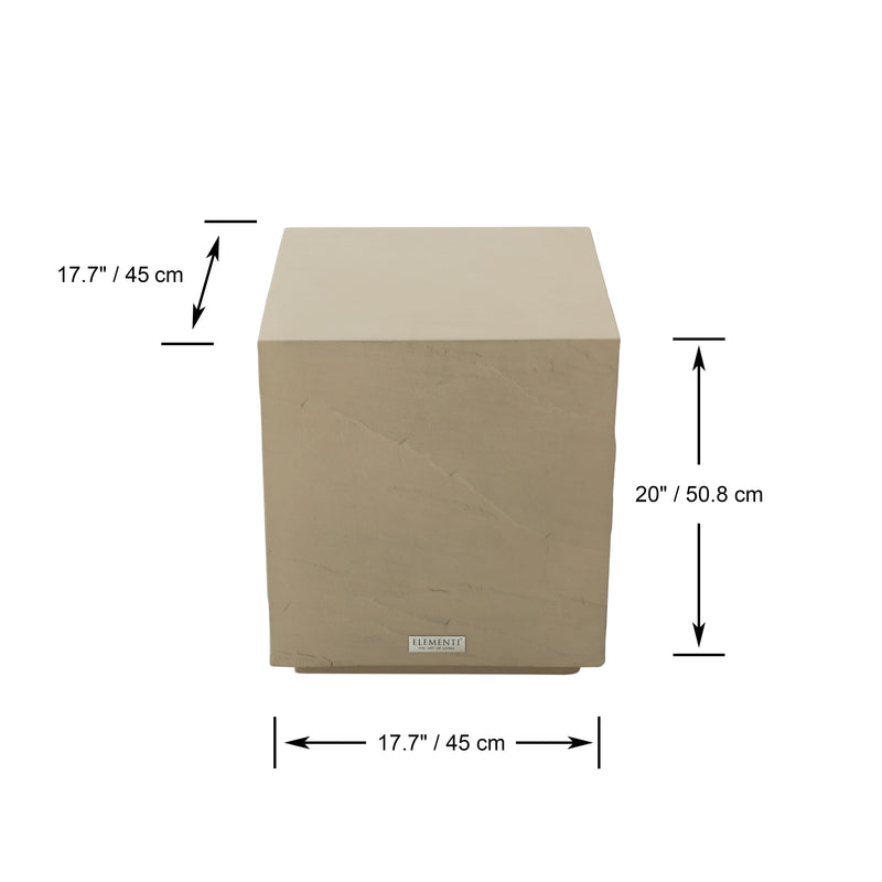 Elementi Home Colorado Concrete Square Side Table Side Table Elementi   