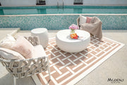 Elementi Home Ikaria Concrete Round Side Table Side Table Elementi Cream White  