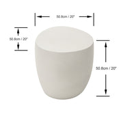 Elementi Home Ikaria Concrete Round Side Table Side Table Elementi   