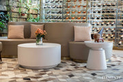 Elementi Home Kylix Round Side Table Side Table Elementi Cream White  