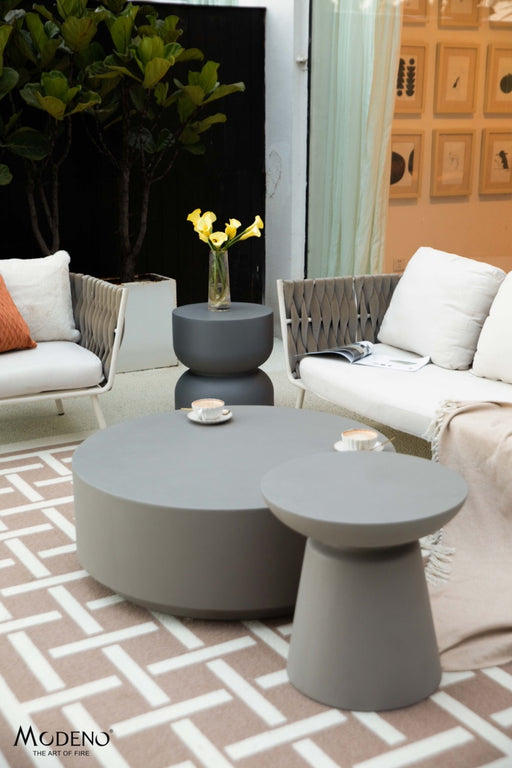 Elementi Home Kylix Round Side Table Side Table Elementi Space Grey  