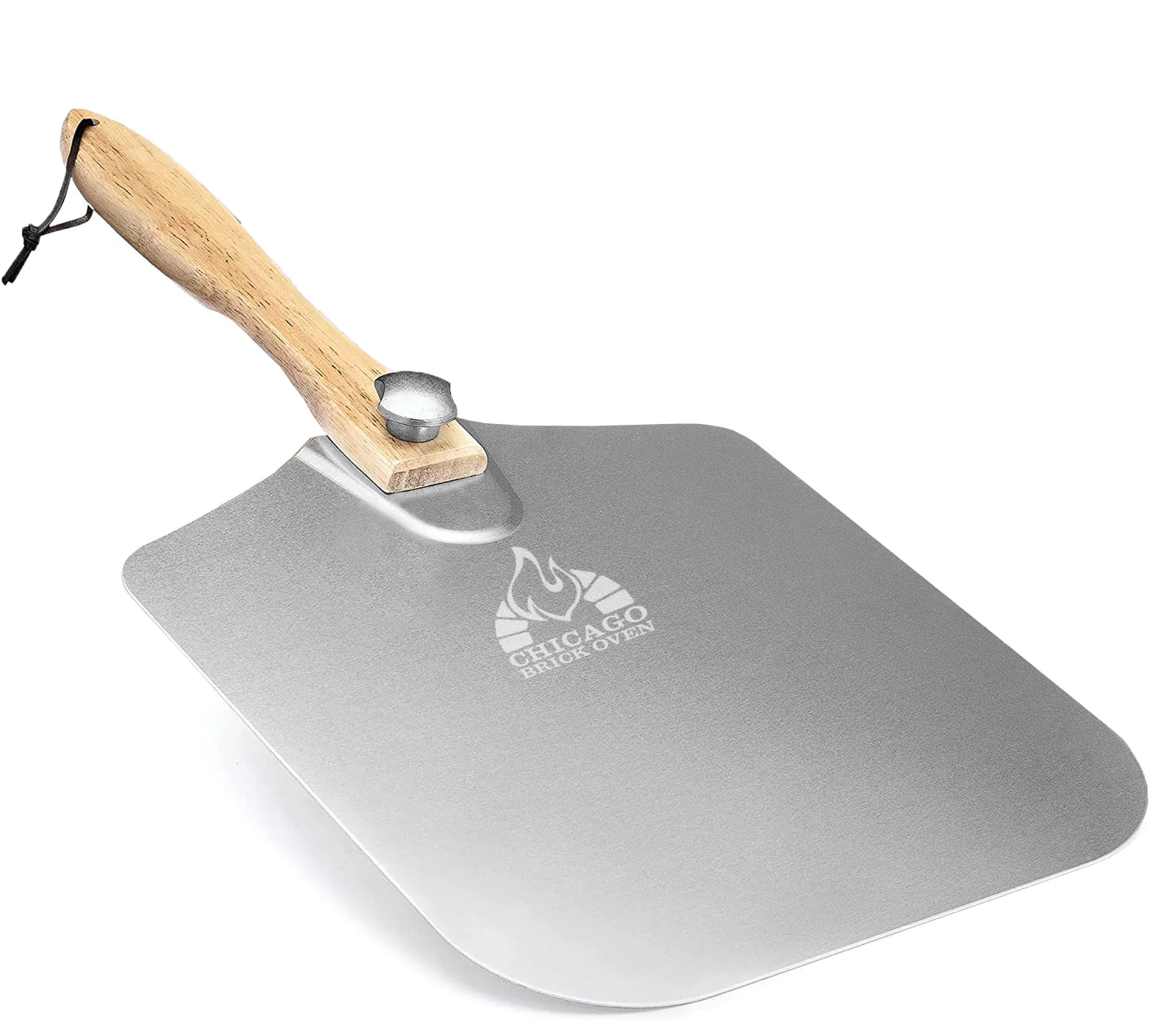 Chicago Brick Oven Aluminum Pizza Peel 12" x 14" With Foldable Wooden Handle - 25" Long Pizza Peel Chicago Brick Oven (CBO)   