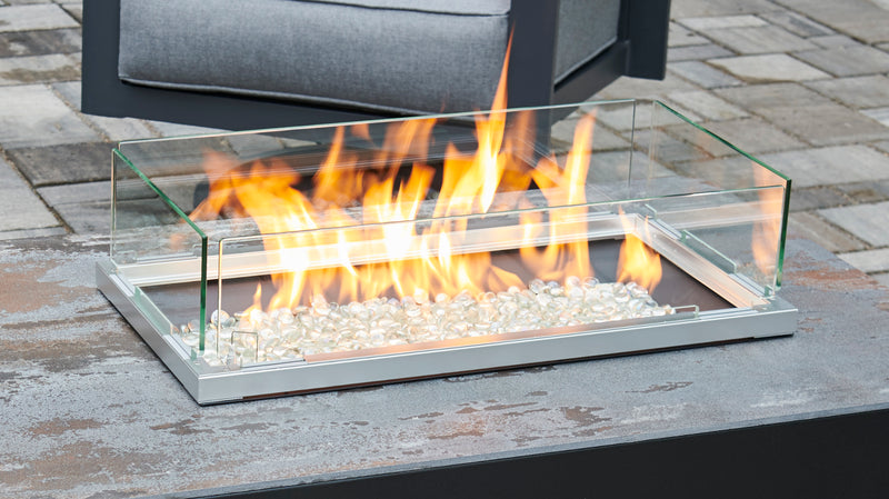 OGR Glass Wind Guard 26" Linear Folding (FWG-1224) Wind Guards The Outdoor GreatRoom Company   