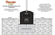 Tuscan Chef GX-CM Deluxe Family 27-Inch Outdoor Wood-Fired Pizza Oven, Countertop OR Built In Pizza Oven Tuscan Chef   