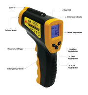 Home Infrared Digital Thermometer Gun for Pizza Ovens - Measures to 1100 degrees Thermometer Chicago Brick Oven (CBO)   