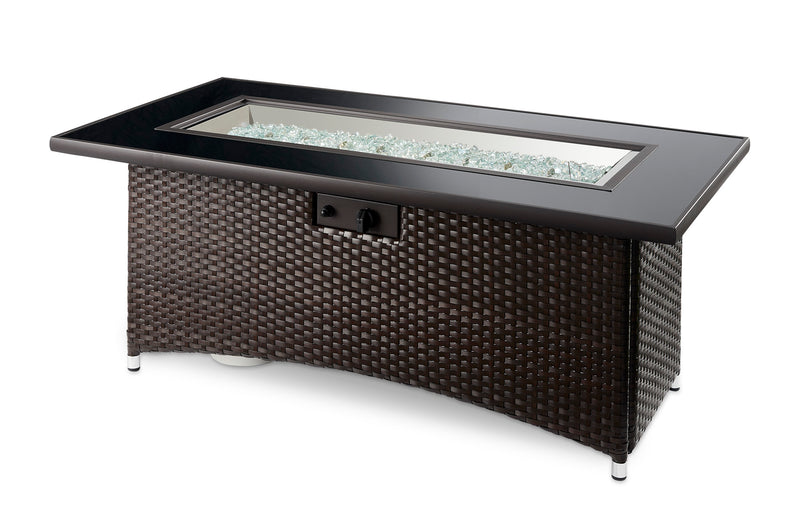 The Outdoor GreatRoom Company 60" Balsam Montego Linear Gas Fire Pit Table (MG-1242-BLSM-K) Fire Pit Table The Outdoor GreatRoom Company   