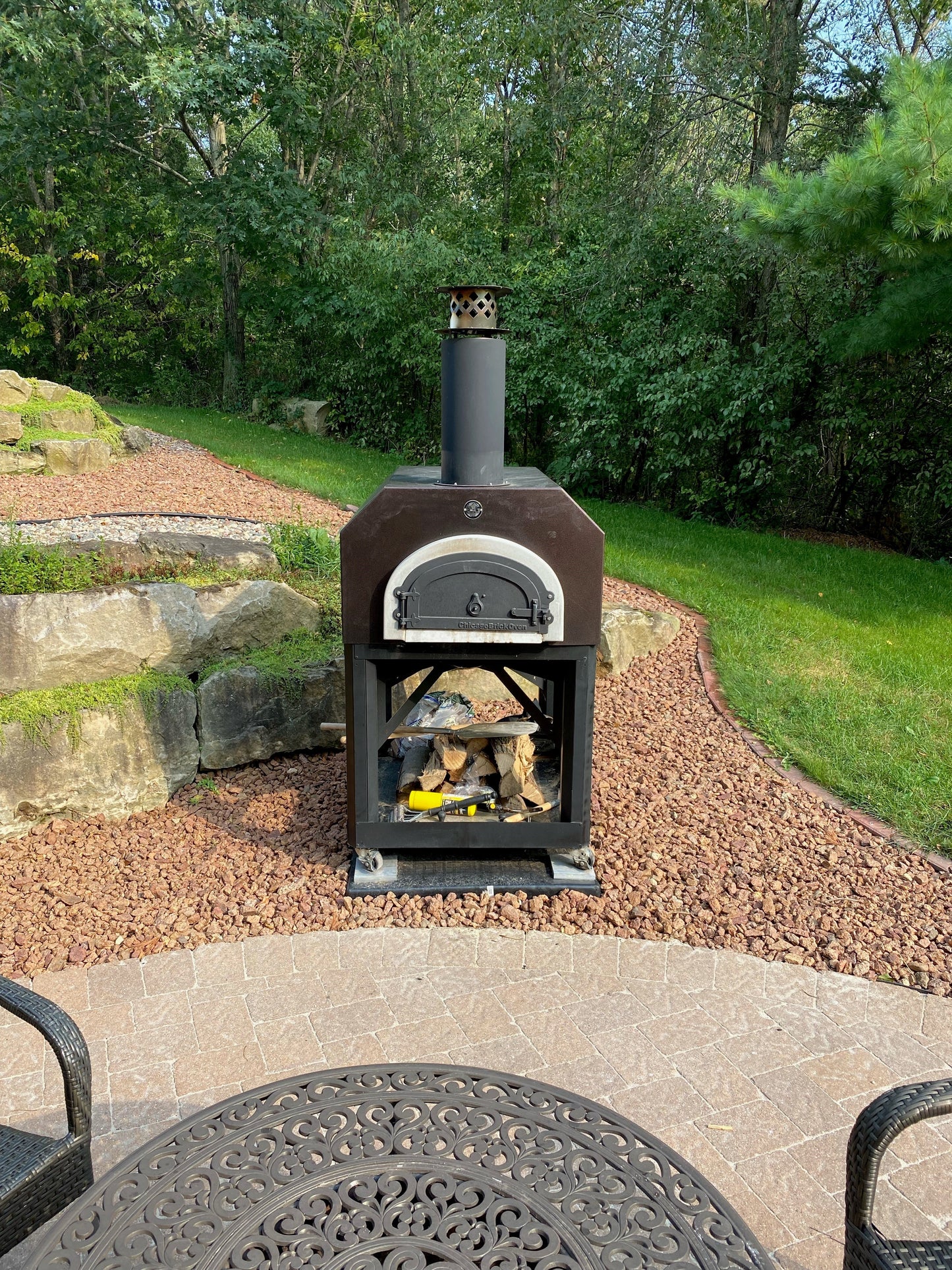 Chicago Brick Oven CBO-750 Hybrid Gas & Wood-Fired Pizza Oven On Stand Pizza Oven Chicago Brick Oven (CBO)   