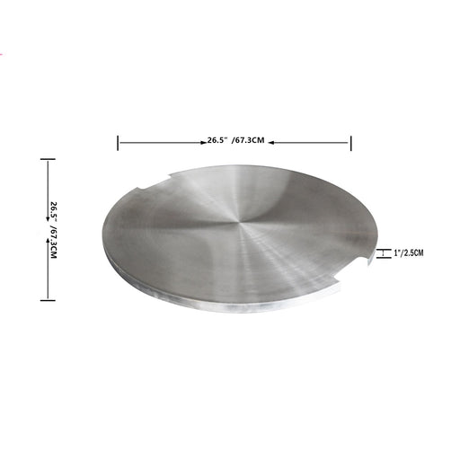 Elementi Stainless Steel Lid for Lunar Gas Fire Bowl & Feiry Rock Gas Fire Table Fire Table Lid Elementi   