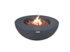 Elementi Lunar Gas Fire Bowl 42" - Multiple Colors Available Fire Bowls Elementi Natural Gas Dark Gray 