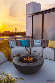 Elementi Lunar Gas Fire Bowl 42" - Multiple Colors Available Fire Bowls Elementi   