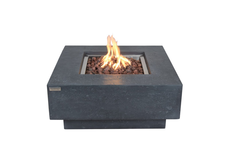 Elementi Manhattan Concrete Gas Fire Table 36" - Multiple Colors Available Fire Pit Table Elementi Natural Gas Dark Gray 
