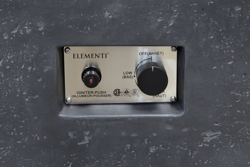 Elementi Manhattan Concrete Gas Fire Table 36" - Multiple Colors Available Fire Pit Table Elementi   