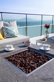 Elementi Manhattan Concrete Gas Fire Table 36" - Multiple Colors Available Fire Pit Table Elementi   