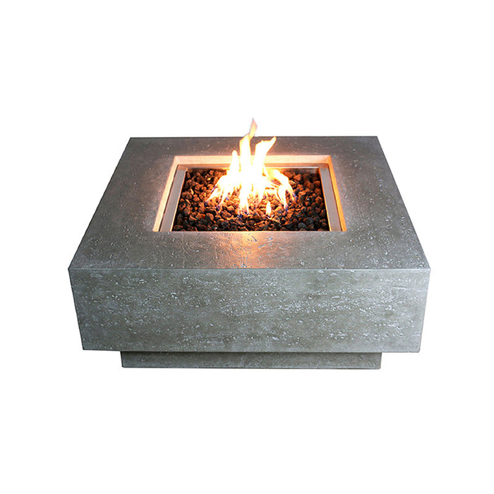 Elementi Manhattan Concrete Gas Fire Table 36" - Multiple Colors Available Fire Pit Table Elementi Natural Gas Light Gray 