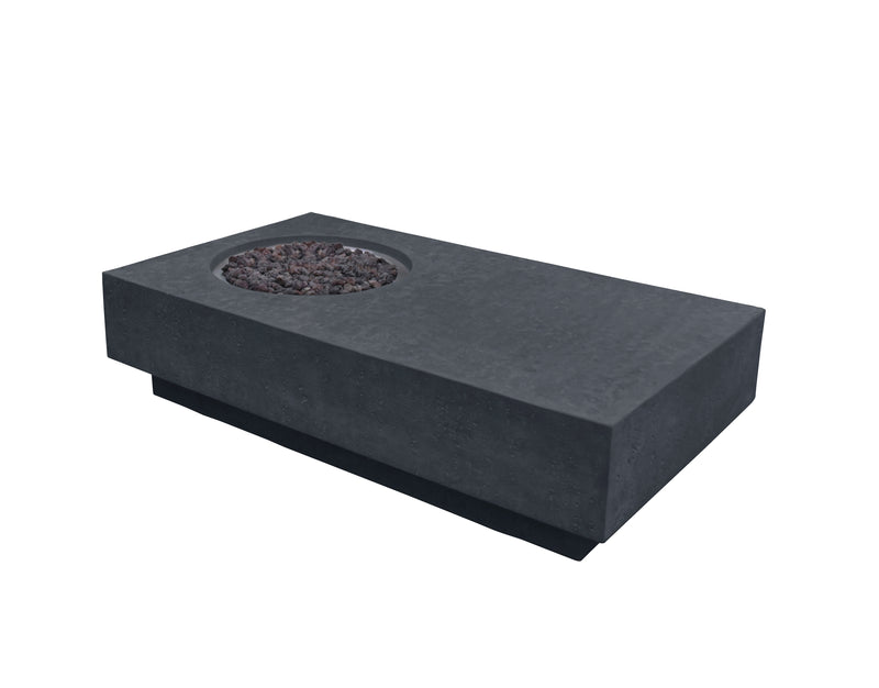 Elementi Metropolis Concrete Gas Fire Table 56" - Multiple Colors Available Fire Pit Table Elementi Natural Gas Dark Gray 