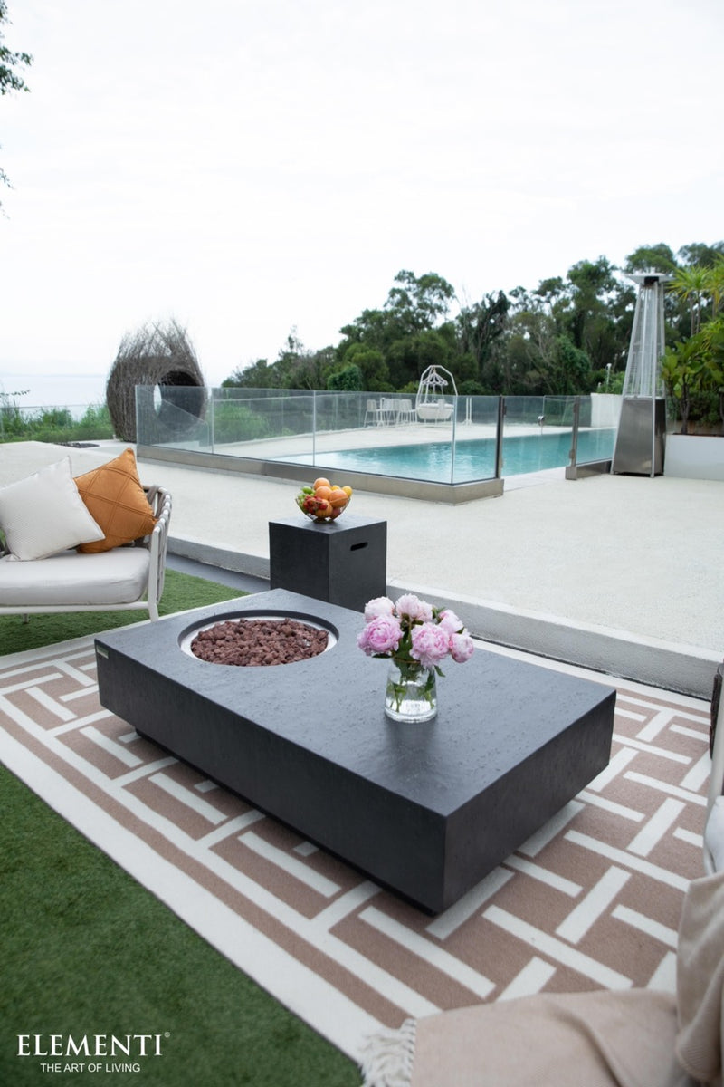 Elementi Metropolis Concrete Gas Fire Table 56" - Multiple Colors Available Fire Pit Table Elementi   