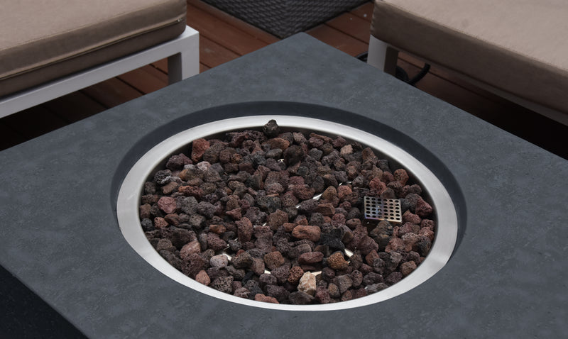 Elementi Metropolis Concrete Gas Fire Table 56" - Multiple Colors Available Fire Pit Table Elementi   