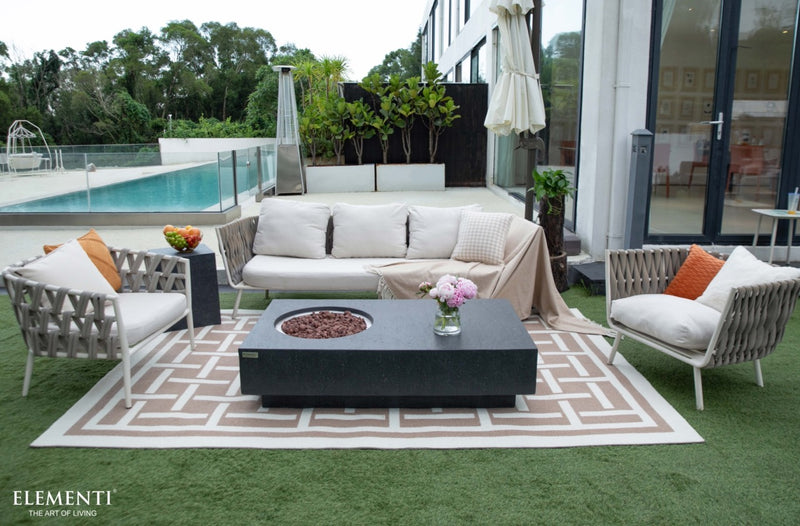 Elementi Metropolis Concrete Gas Fire Table 56" - Multiple Colors Available Fire Pit Table Elementi   
