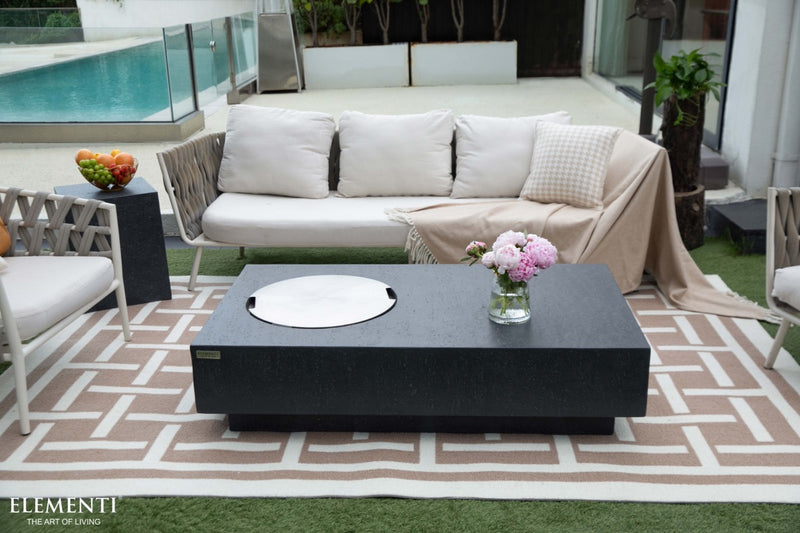 Elementi Metropolis Concrete Gas Fire Table 56" - Multiple Colors Available Fire Pit Table Elementi   