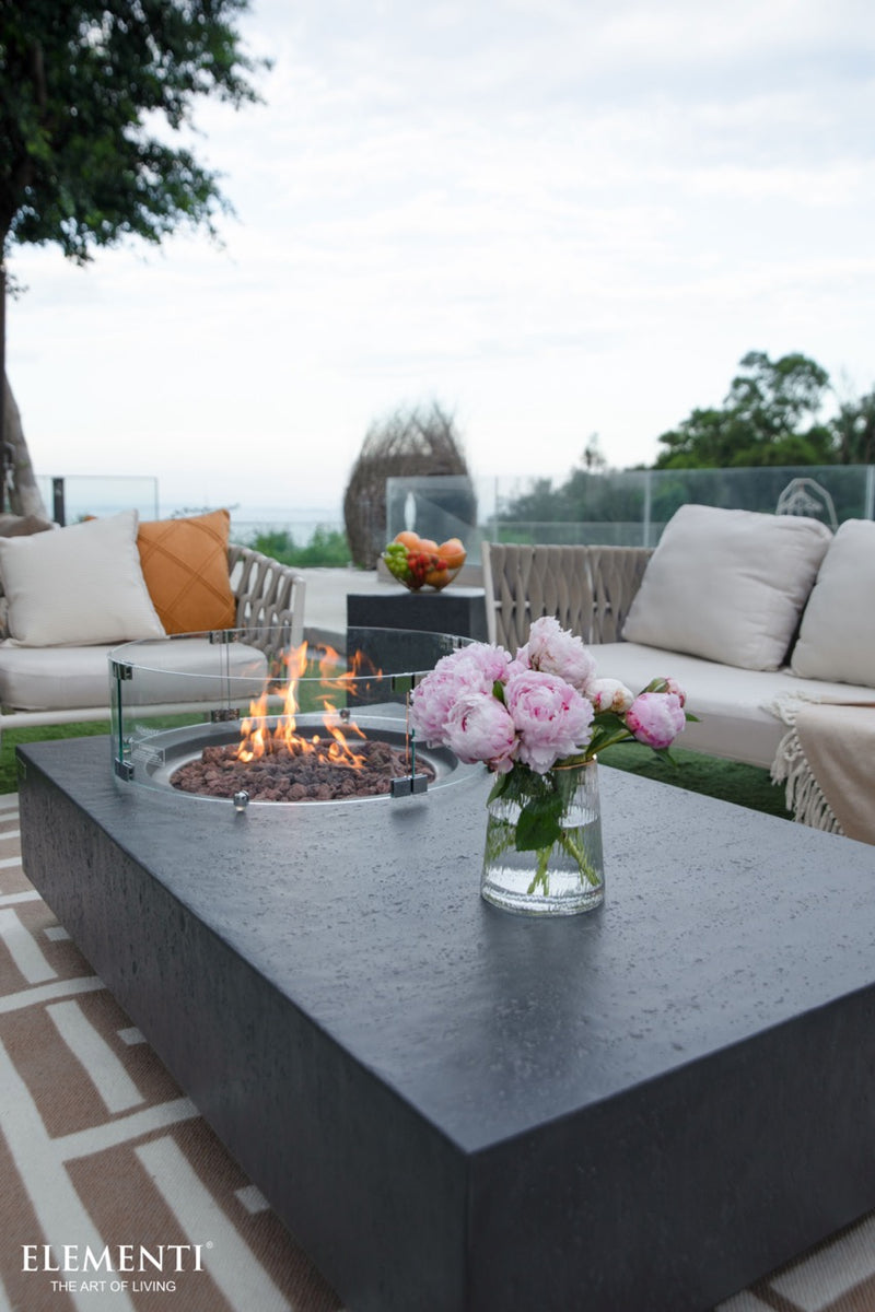 Elementi Metropolis Concrete Gas Fire Table 56" - Multiple Colors Available Fire Pit Table Elementi   