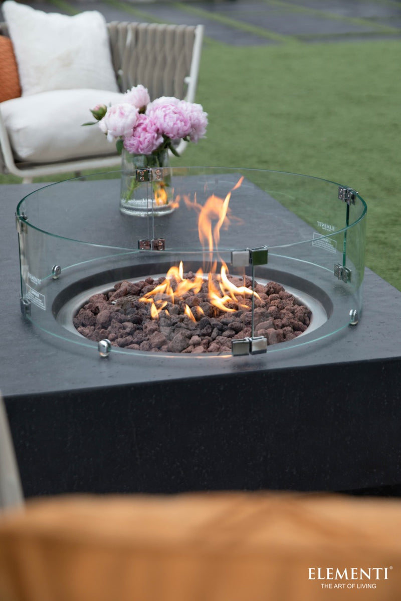 Elementi Metropolis Concrete Gas Fire Table 56" - Multiple Colors Available Fire Pit Table Elementi   