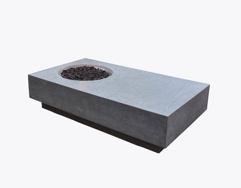 Elementi Metropolis Concrete Gas Fire Table 56" - Multiple Colors Available Fire Pit Table Elementi Natural Gas Light Gray 