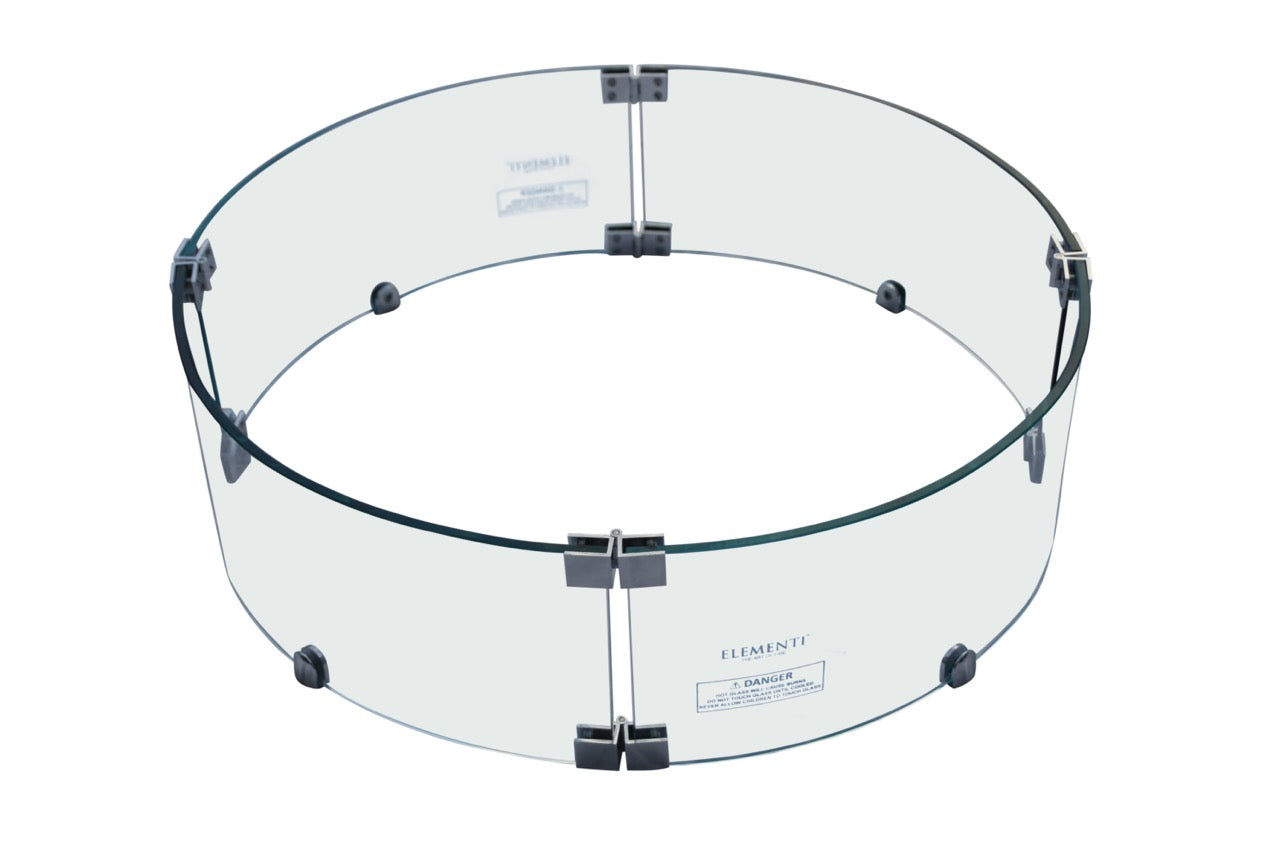 Elementi Glass Wind Guard for Metropolis, Columbia, Boulder, Lafite, Manchester Gas Fire Tables Wind Guards Elementi   