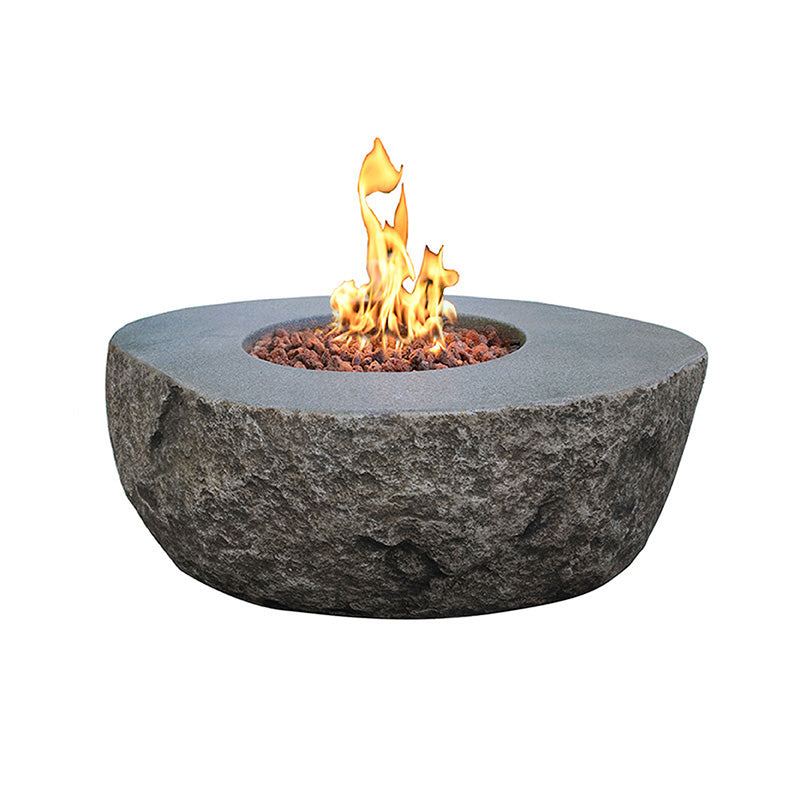 Elementi Columbia Boulder Concrete Gas Fire Table 43" Fire Pit Table Elementi Natural Gas  